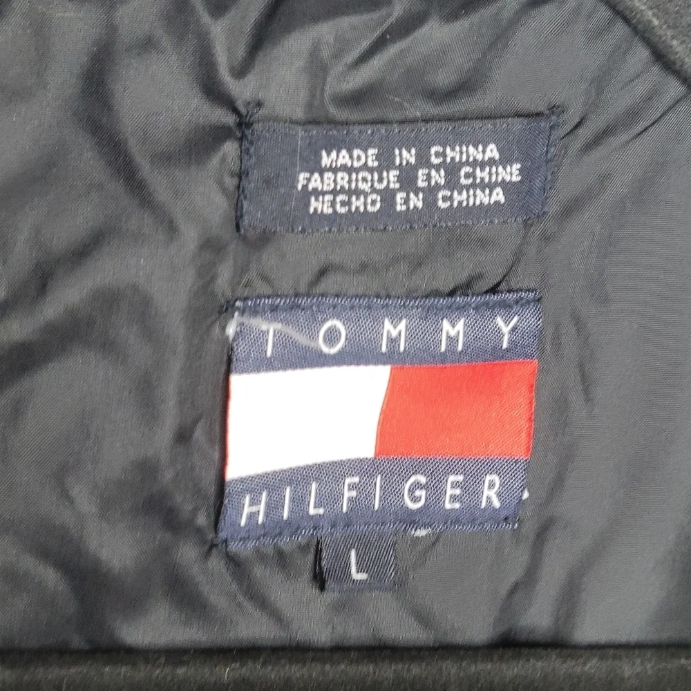 Vintage 90s Tommy Hilfiger Racing Jacket in Olive Green Size Large